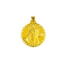 Medalla del Cristo del Gran Poder Redonda Rostro Oro 18k