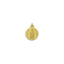 Medalla Redonda de la Virgen de la Mercé en Oro 18k