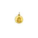 Medalla Redonda de San José en Oro 18k
