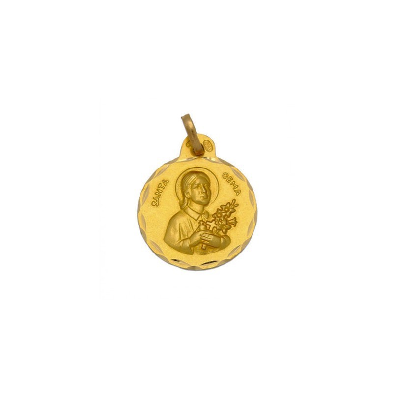 Medalha Santa Gema Galgani Ouro 18k - Compre Online Aqui