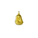 Medalla de la Virgen de la Macarena de Sevilla Silueta en Oro 18k