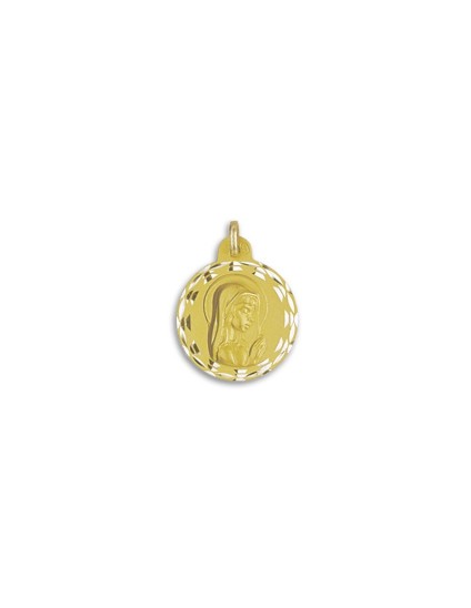 Medalla Virgen Niña Oro 18k Rostro | Joyería Parejo