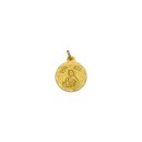 Medalla Redonda de la Virgen de Cinta en Oro 18k