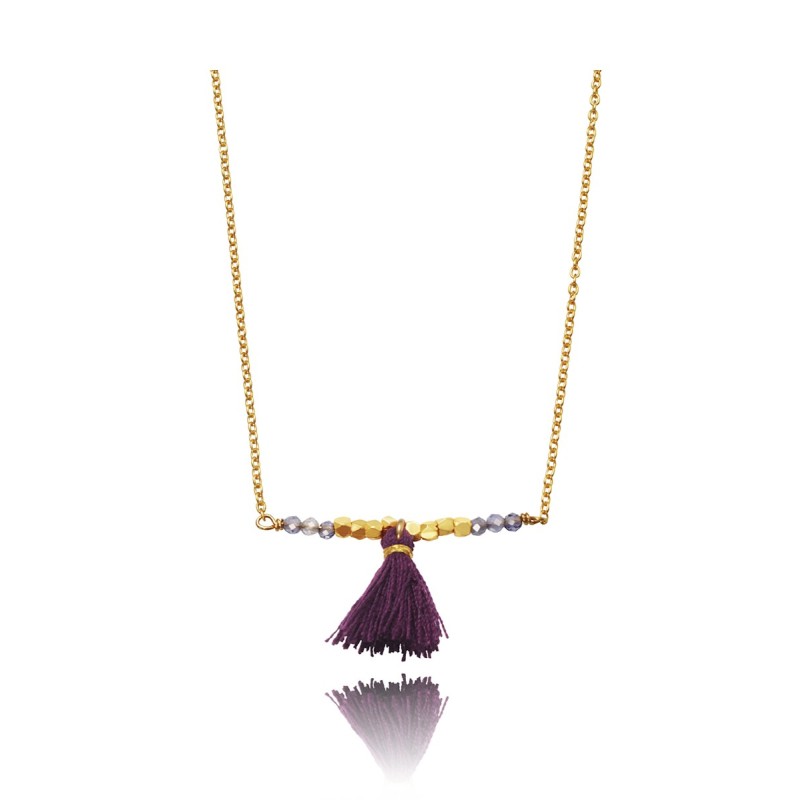 Collar Viceroy Plata Mujer 4051C100-43 dorado y morado