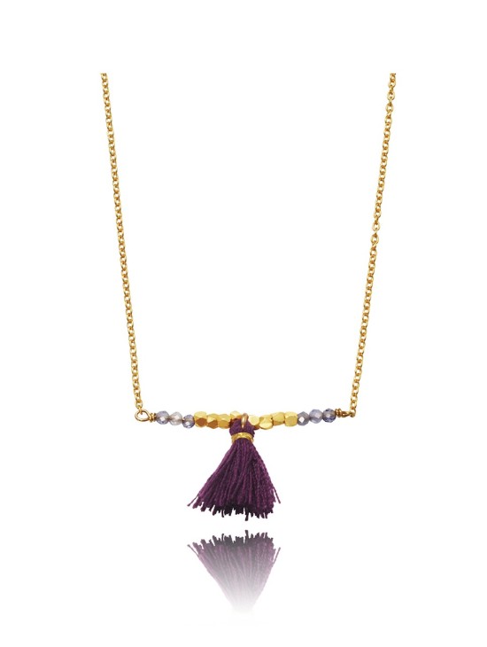 Collar Viceroy Plata Mujer 4051C100-43 dorado y morado