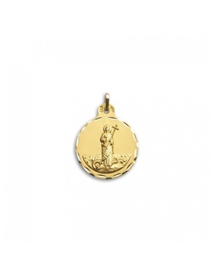 18k Gold Round Saint Martha Medal - Shop Now
