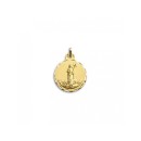 Medalla Redonda de Santa Marta en Oro 18k de 21mm