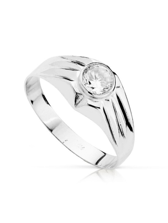 SOLITARIO CADETE ORO BLANCO ORO 18K COMUNIÓN