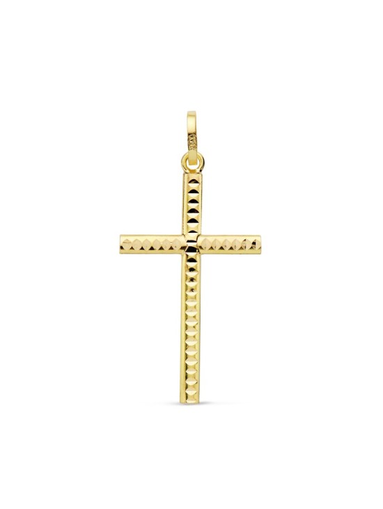 CRUZ TALLADA ORO 18K COMUNIÓN