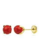 Pendientes Oro Amarillo Garras Coral Oro 18K