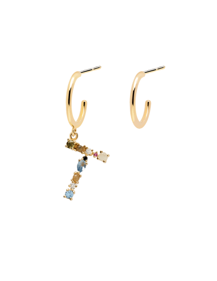 P D Paola Letter T Earrings - Official Store Purchase