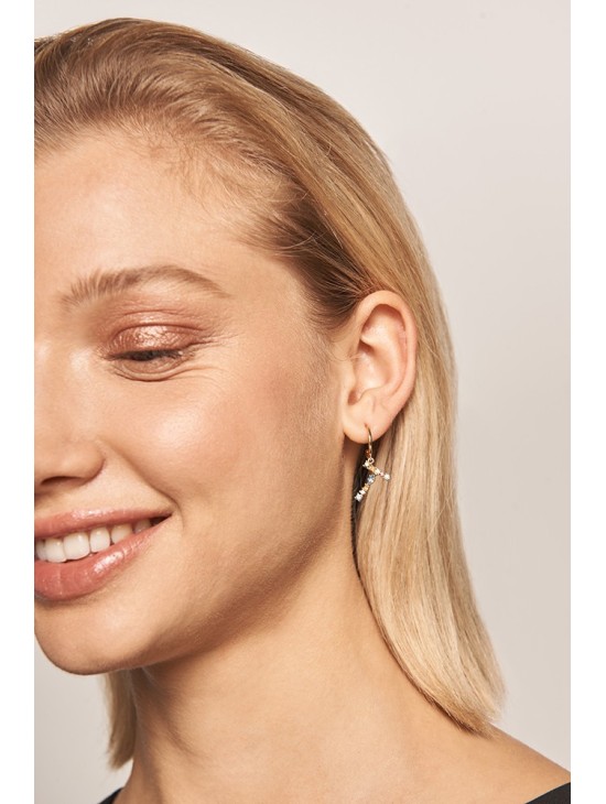 Pendientes P D Paola Letra T - Compra Oficial