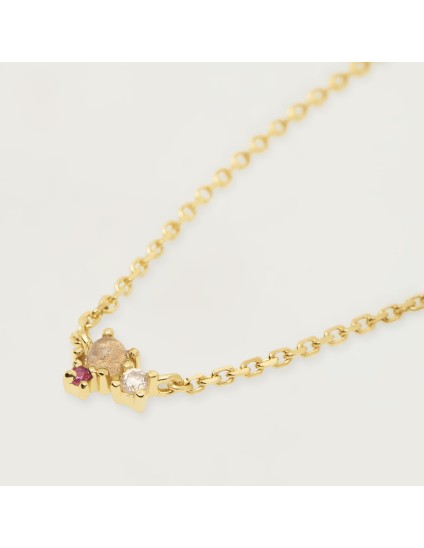 Collar P D Paola Rosé Blush Plata Dorada - ¡Envío Gratis!