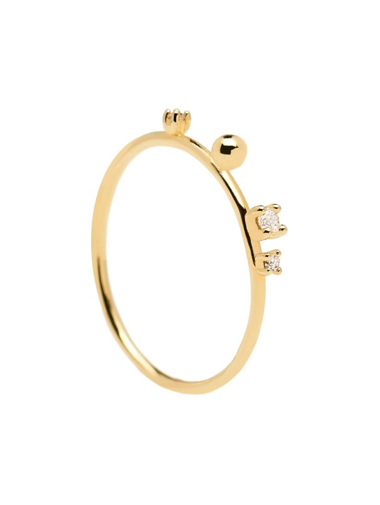 Anillo P D Paola Kaya Plata Dorado Oficial