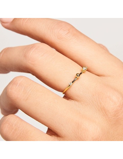 Anillo P D Paola Kaya Plata Dorado Oficial