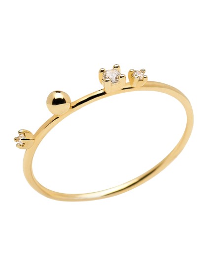 Anillo P D Paola Kaya Plata Dorado Oficial
