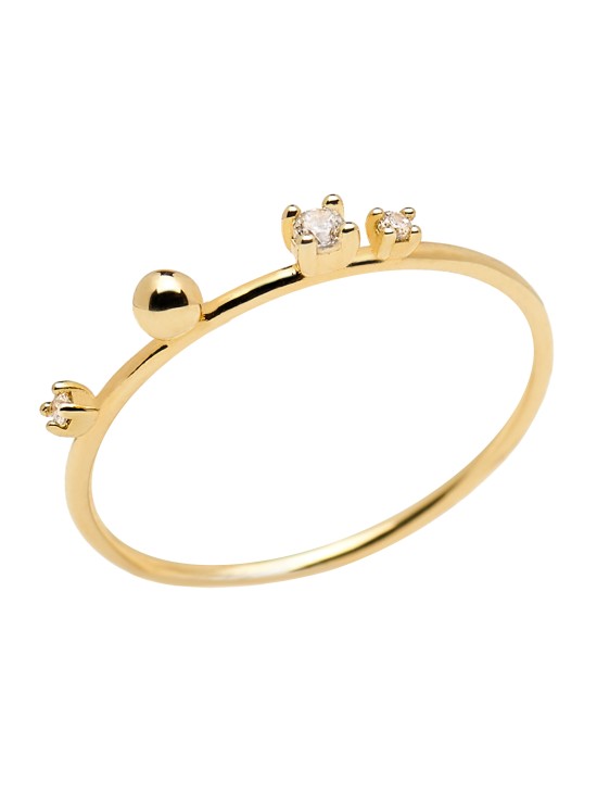 Anillo P D Paola Kaya Plata Dorado Oficial