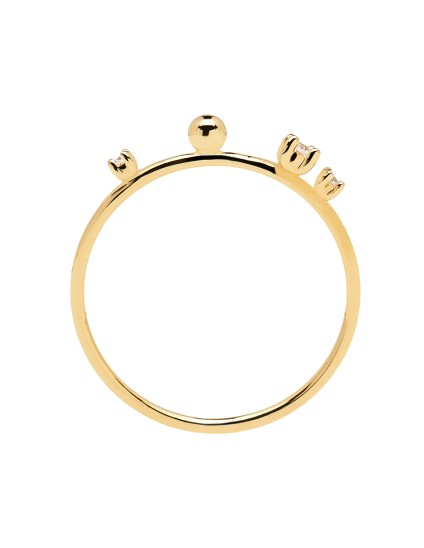 Anillo P D Paola Kaya Plata Dorado Oficial