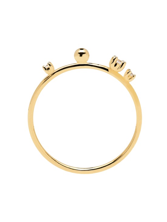 Anillo P D Paola Kaya Plata Dorado Oficial