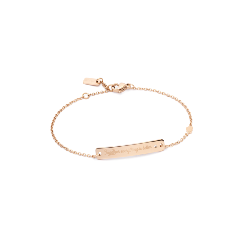 Pulseira Mr Wonderful Wonderful Words Rosegold | Joyeria Parejo