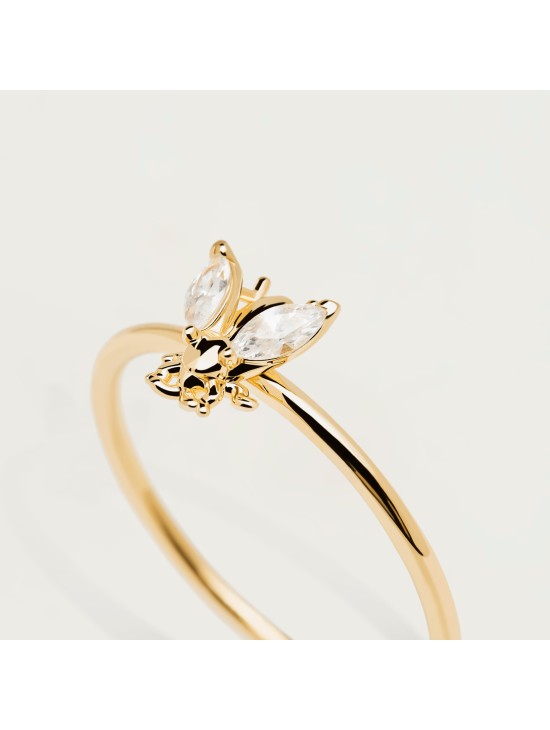 Anillo P D Paola Buzz Plata Dorado Talla 14 + Compra Ahora