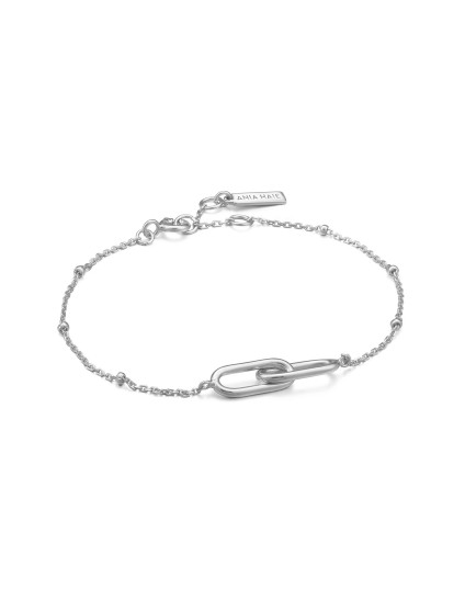 Pulsera Ania Haie Silver Beaded Chain Link B021-01H Plata de Ley | Joyería Parejo