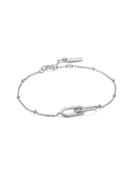 Pulseira Ania Haie Silver Beaded Chain Link B021-01H Prata de Lei