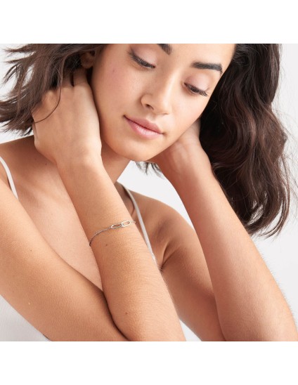 Ania Haie Silver Beaded Chain Link Bracelet B021-01H | Joyería Pare