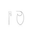 Pendientes Ania Haie Silver Oval Double Hoop E023-15H Plata de Ley