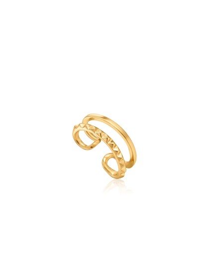 Pendiente Ania Haie Gold Spike Earcuff em Prata de Lei E025-09G