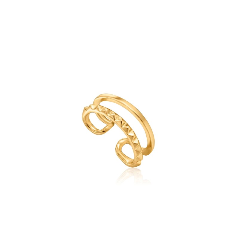 Pendiente Ania Haie Gold Spike Earcuff em Prata de Lei E025-09G