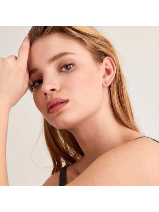 Pendientes Ania Haie Gold Tidal Turquoise E027-03H Plata de Ley