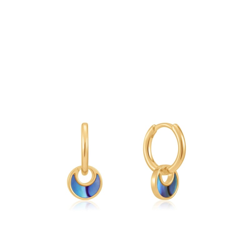 Pendientes Ania Haie Gold Abalone Crescent E027-06G Plata de Ley | Joyería Parejo