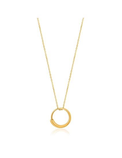 Colar Ania Haie Gold Luxe Circle N024-01G em Prata de Lei