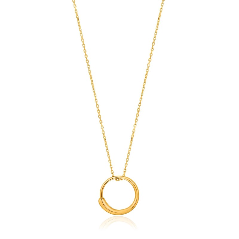 Colar Ania Haie Gold Luxe Circle N024-01G em Prata de Lei
