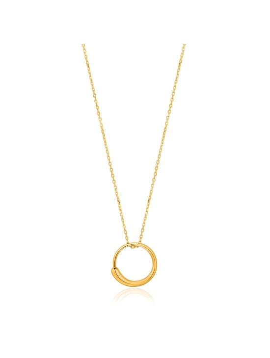 Colar Ania Haie Gold Luxe Circle N024-01G em Prata de Lei