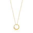 Collar Ania Haie Gold Luxe Circle N024-01G Plata de Ley