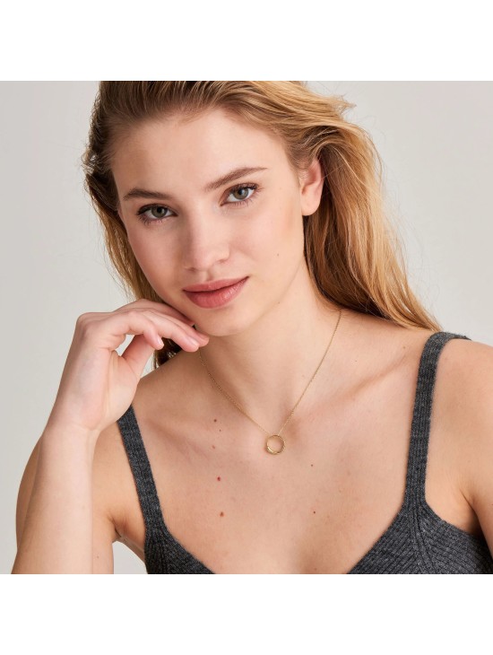 Ania Haie Gold Luxe Circle Necklace N024-01G Sterling Silver