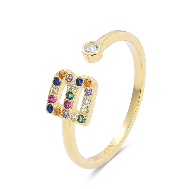 Anillo Luxenter Letra B H2046Y20A00 Plata de Ley Dorada