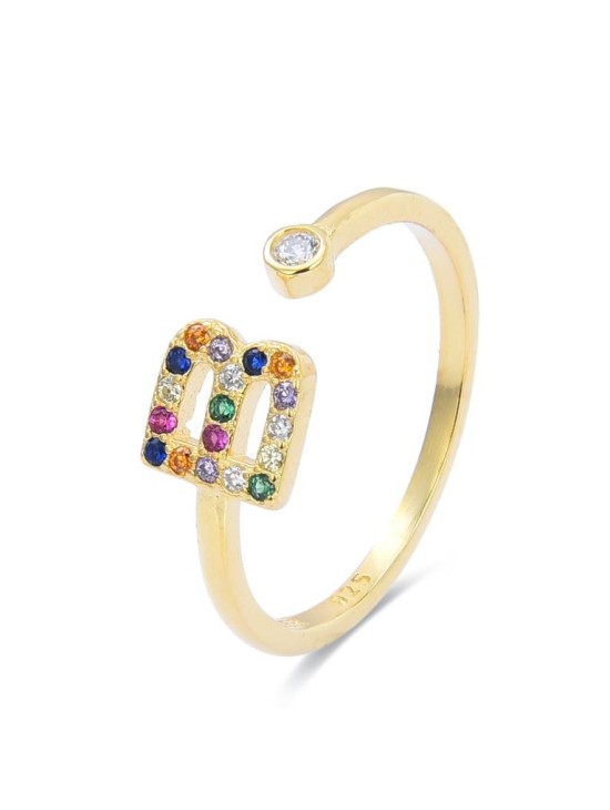 Anillo Luxenter Letra B H2046Y20A00 Plata de Ley Dorada