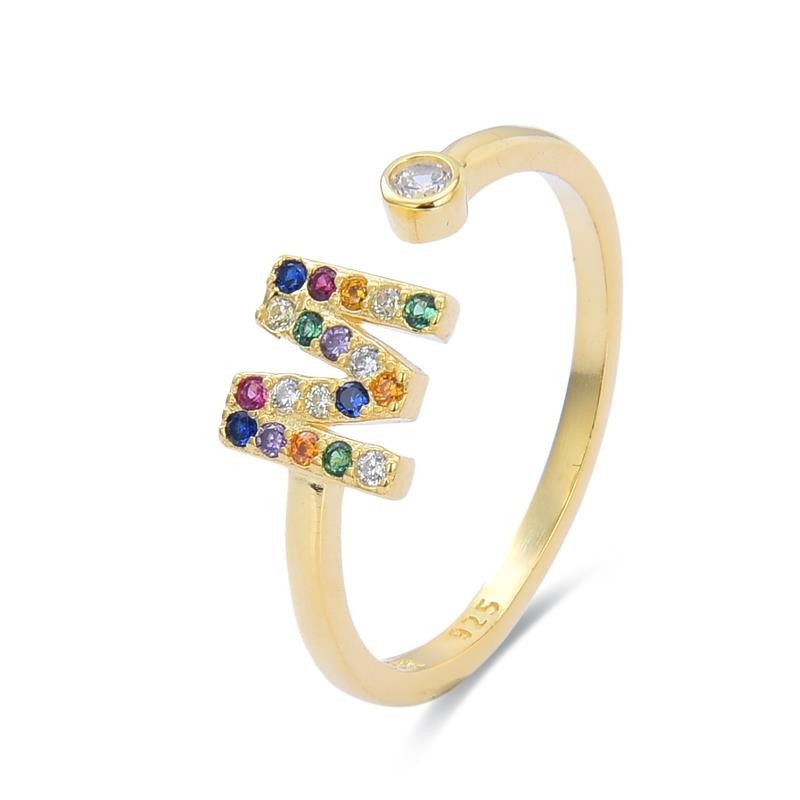 Anillo Luxenter Letra M H2046Y20M00 Plata de Ley Dorada | Joyería Parejo