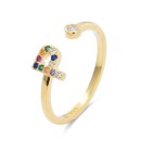 Anillo Luxenter Letra P H2046Y20P00 Plata de Ley Dorada
