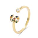 Anillo Luxenter Letra S H2046Y20S00 Plata de Ley Dorada