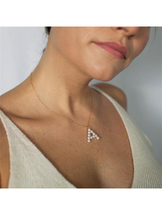 Colgante Luxenter Letra A PX005Y114A00 Prata Dourada | Joyeria Pare