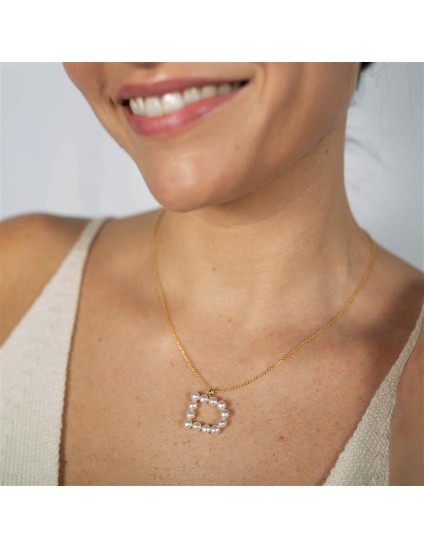 Colgante Luxenter Letra D em Prata Dourada | Joyeria Parejo