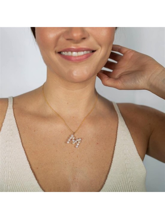 Colgante Luxenter Letra M PX005Y114M00 Plata de Ley Dorada | Joyería Parejo