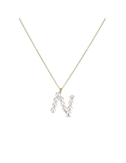 Colgante Luxenter Letra N PX005Y114N00 Plata de Ley Dorada | Joyería Parejo