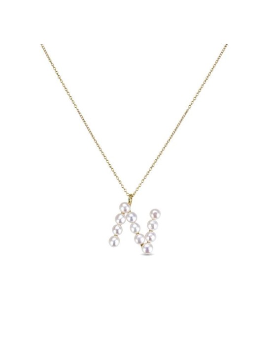 Colgante Luxenter Letra N PX005Y114N00 Plata de Ley Dorada | Joyería Parejo
