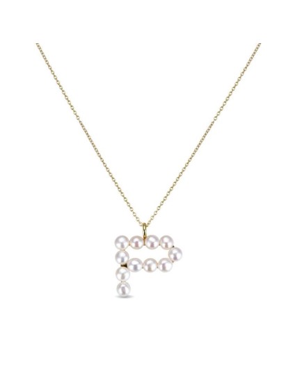 Colgante Luxenter Letra P PX005Y114P00 Plata de Ley Dorada | Joyería Parejo