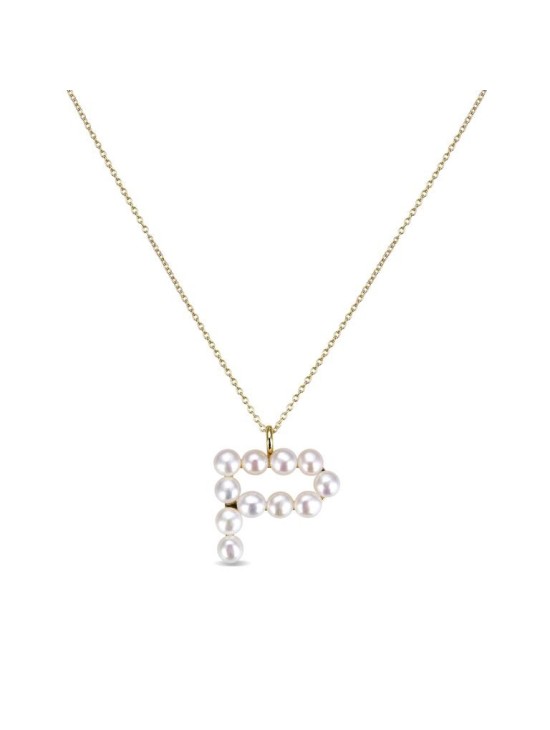 Colgante Luxenter Letra P PX005Y114P00 Plata de Ley Dorada | Joyería Parejo